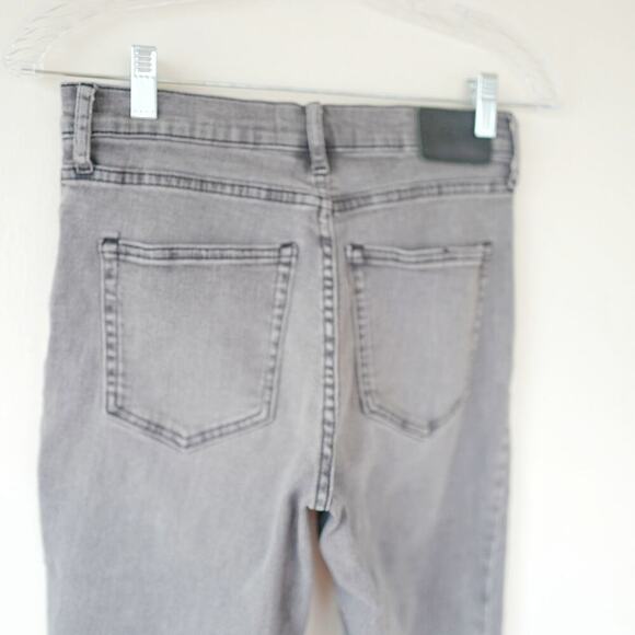 EVERLANE Gray High Rise Slim Straight Jeans  Ankle Sustainable Minimalist Denim - Picture 9 of 14